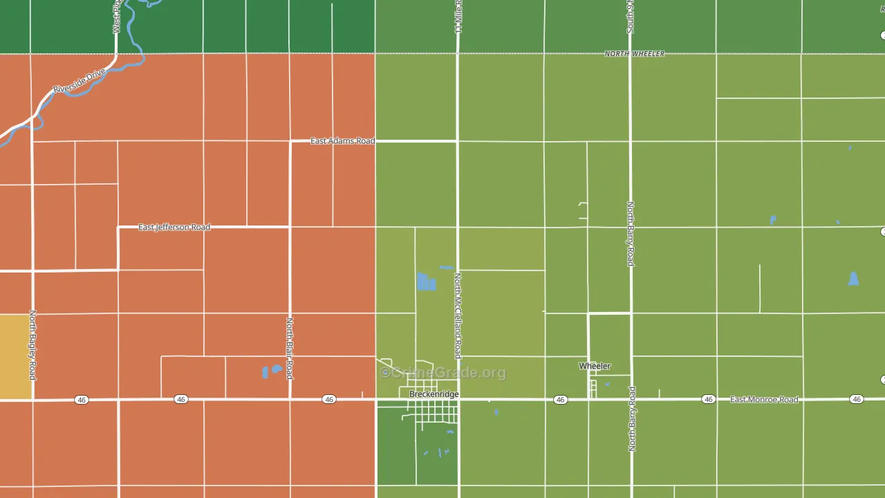 48615, MI Map of Theft Rates