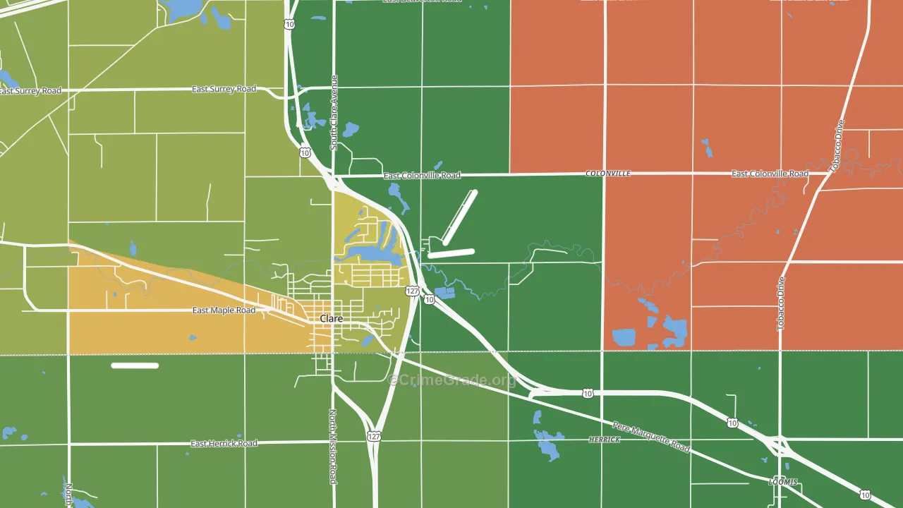 48617, MI Map of Theft Rates