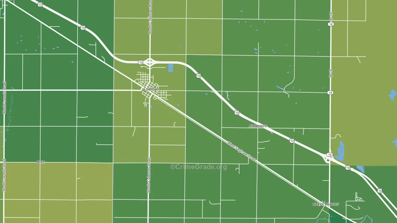 48618, MI Map of Theft Rates