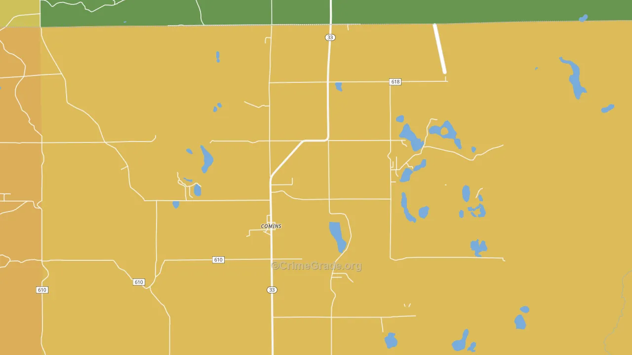 48619, MI Map of Theft Rates