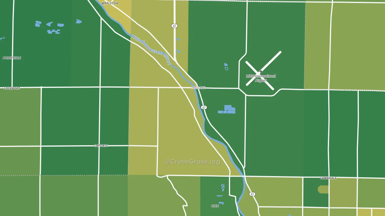48623, MI Map of Theft Rates