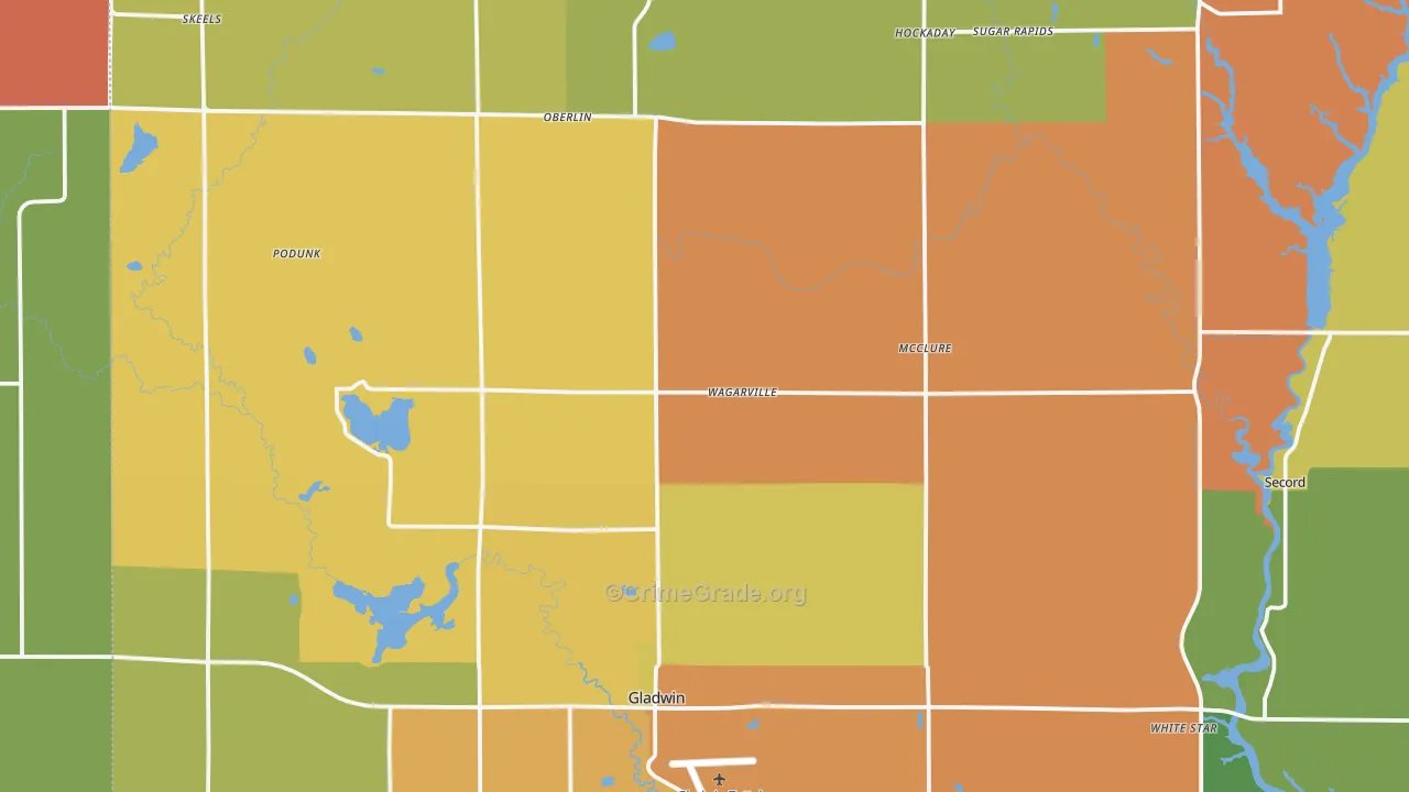 48624, MI Map of Theft Rates