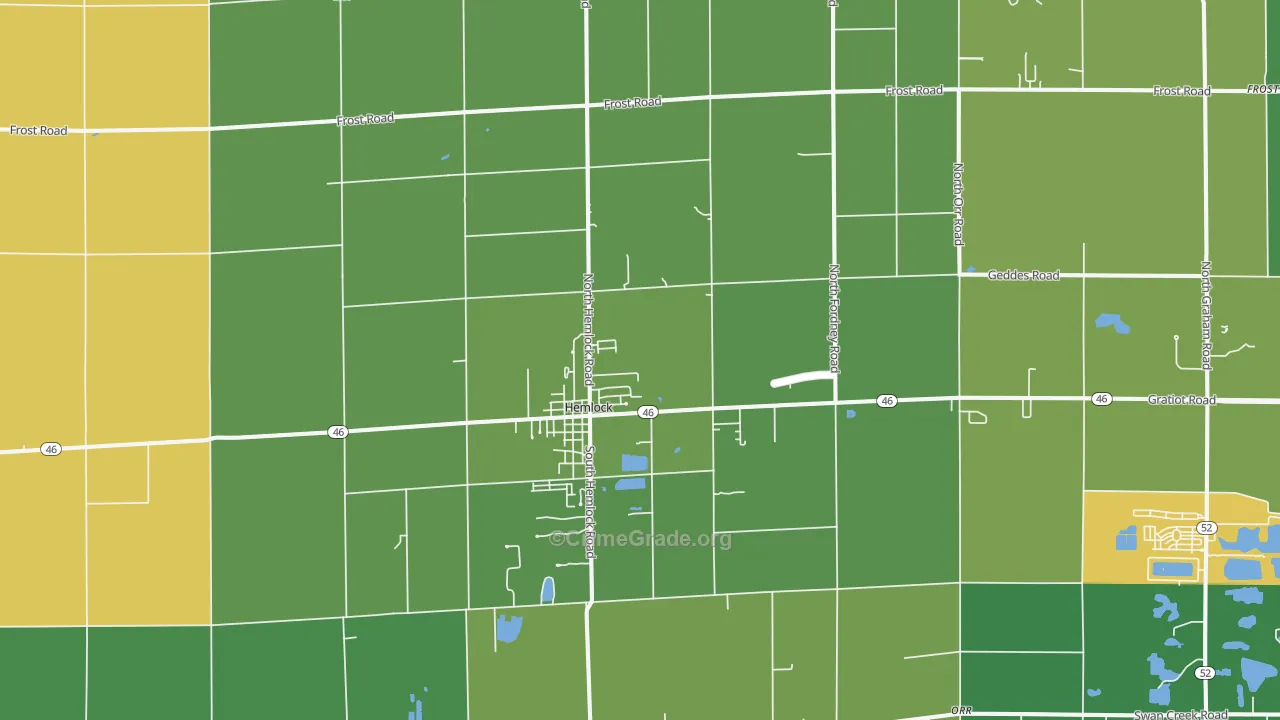 48626, MI Map of Theft Rates