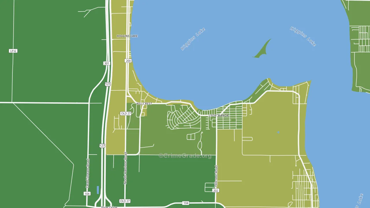 48627, MI Map of Theft Rates