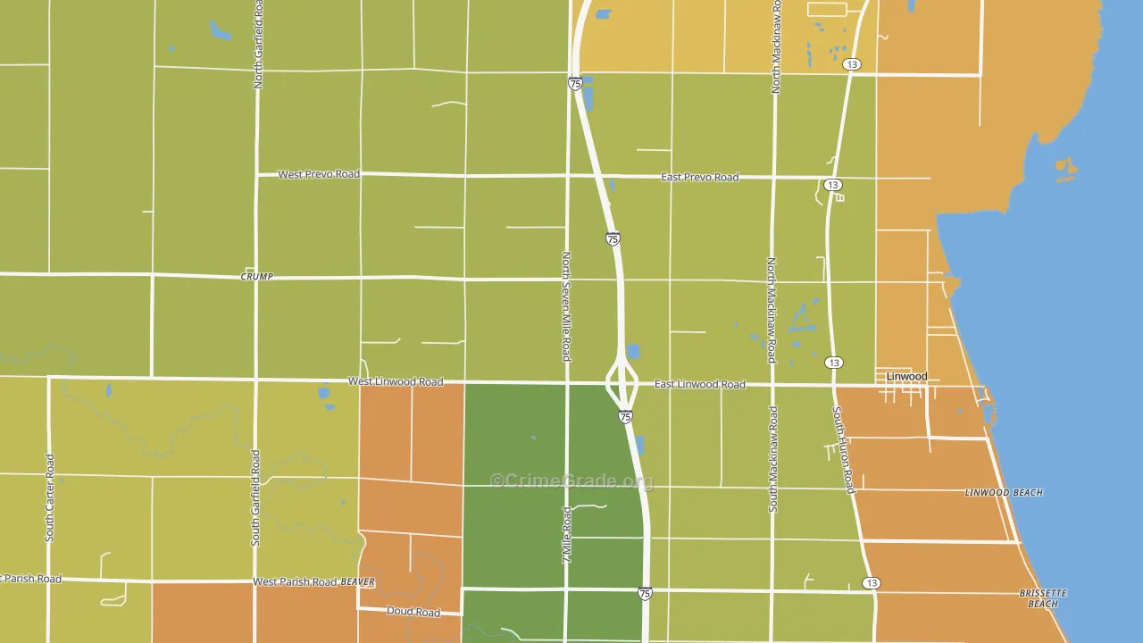 48634, MI Map of Theft Rates