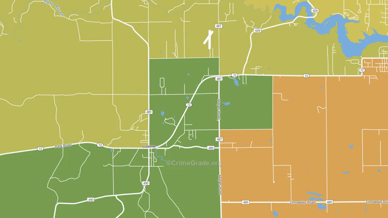 48636, MI Map of Theft Rates