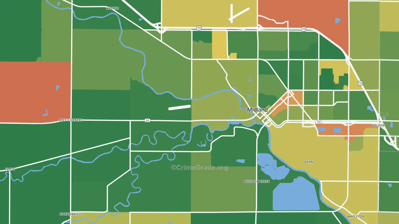 48640, MI Map of Theft Rates
