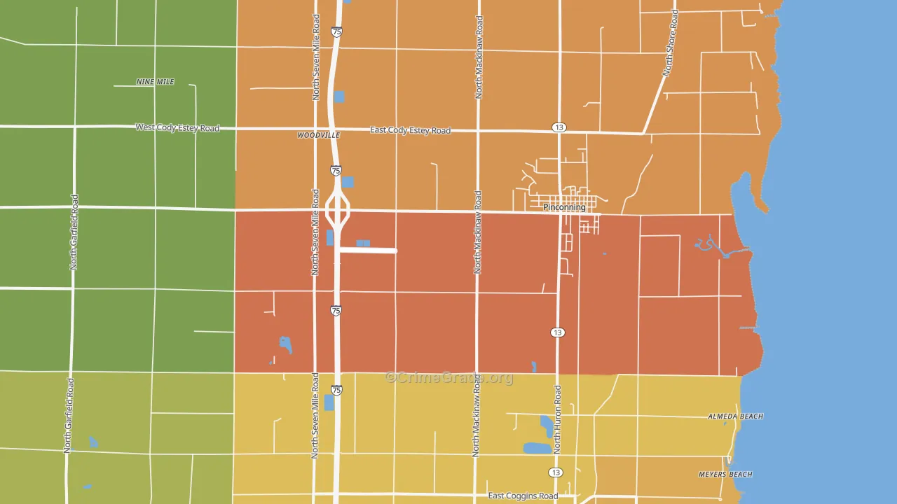 48650, MI Map of Theft Rates