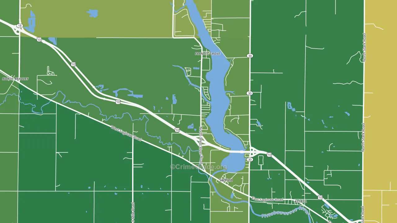 48657, MI Map of Theft Rates