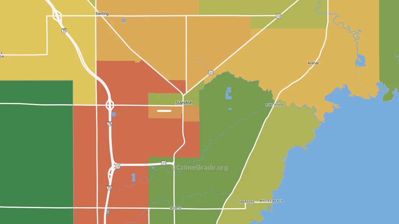 48658, MI Map of Theft Rates