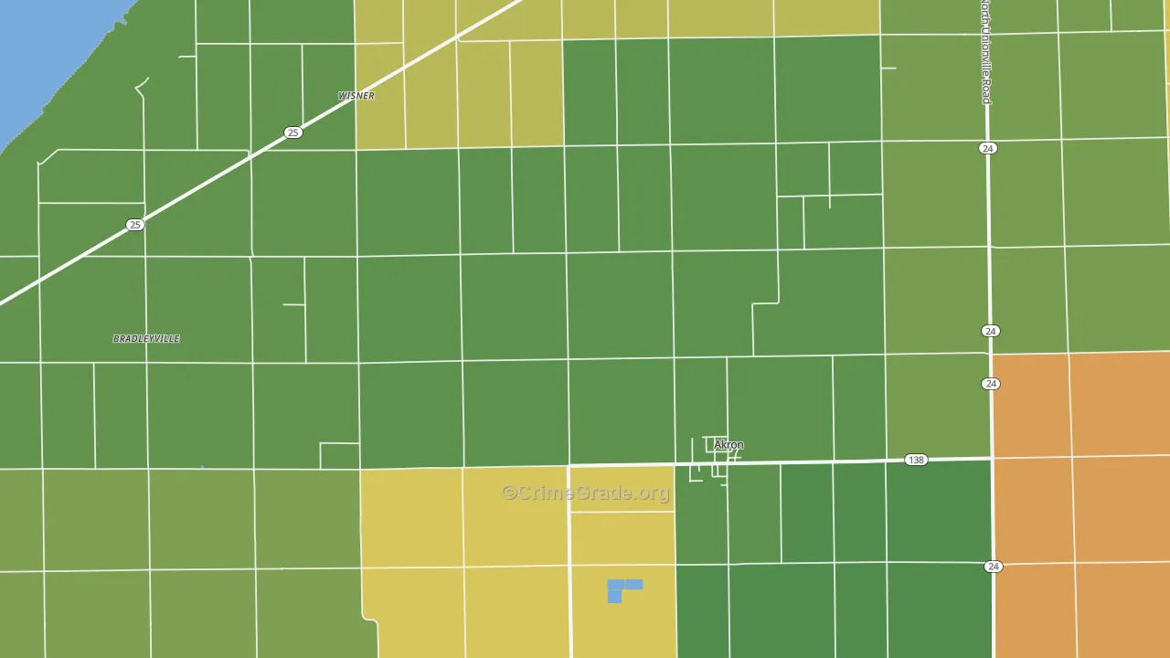 48701, MI Map of Theft Rates
