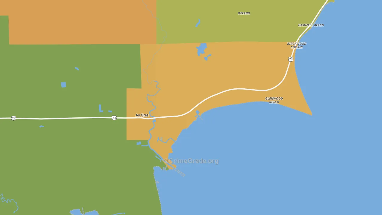 48703, MI Map of Theft Rates