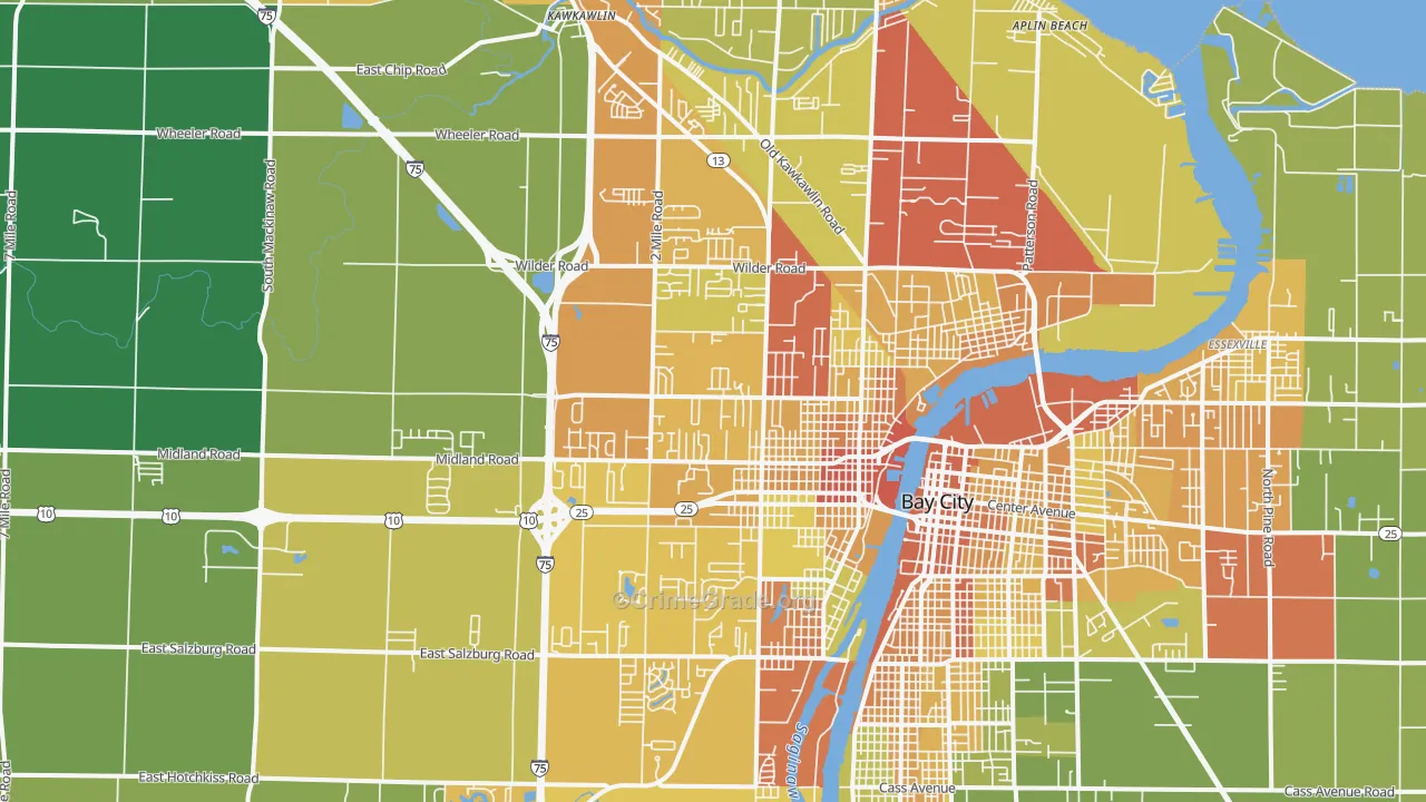 48706, MI Map of Theft Rates