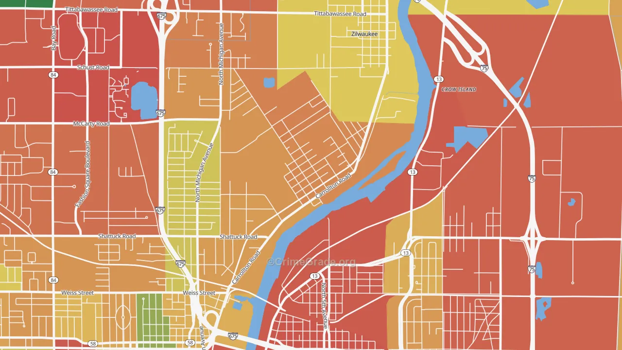48724, MI Map of Theft Rates