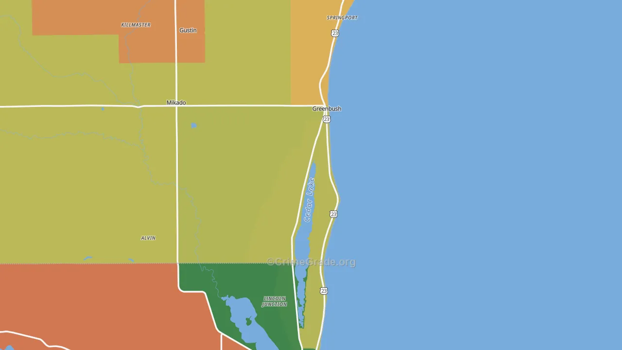 48738, MI Map of Theft Rates