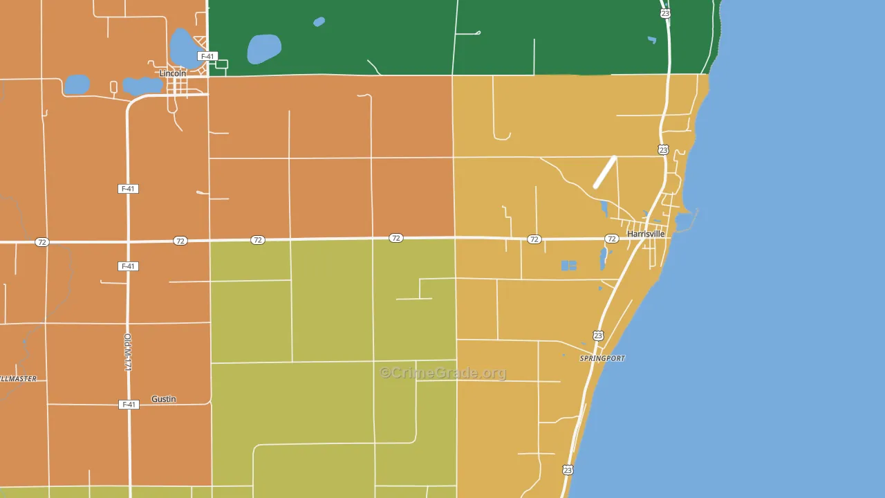 48740, MI Map of Theft Rates