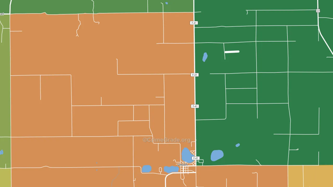 48742, MI Map of Theft Rates