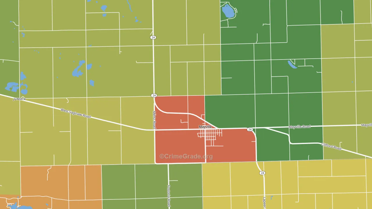 48744, MI Map of Theft Rates