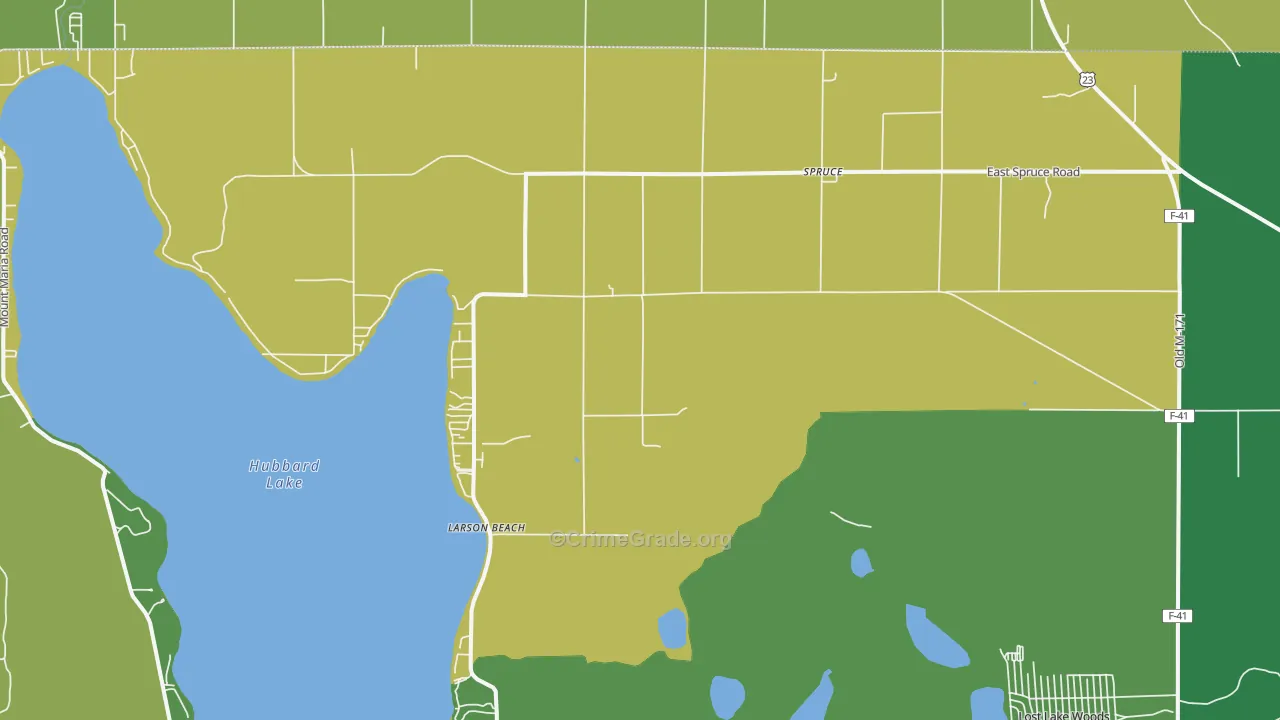 48762, MI Map of Theft Rates