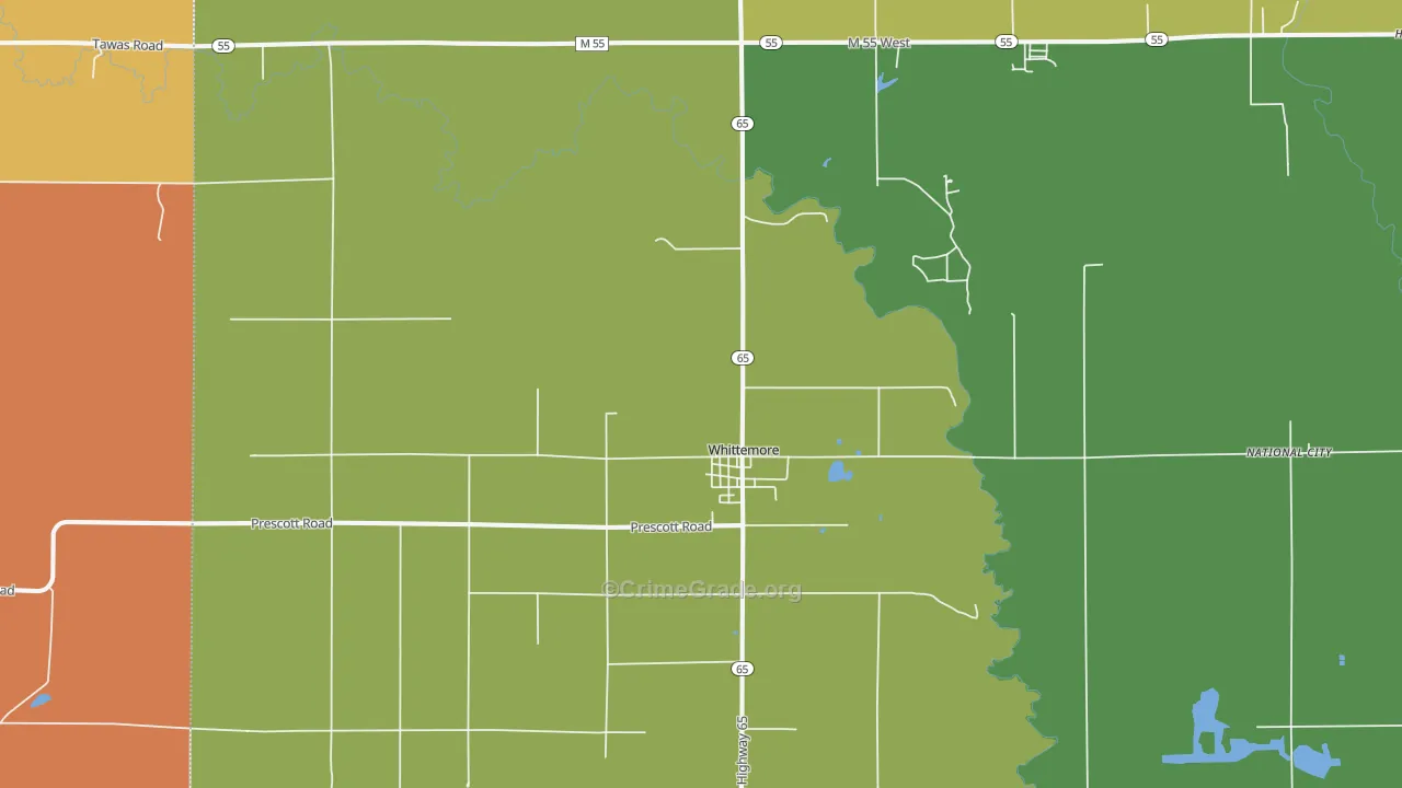 48770, MI Map of Theft Rates