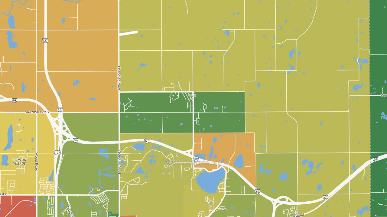 48808, MI Map of Theft Rates