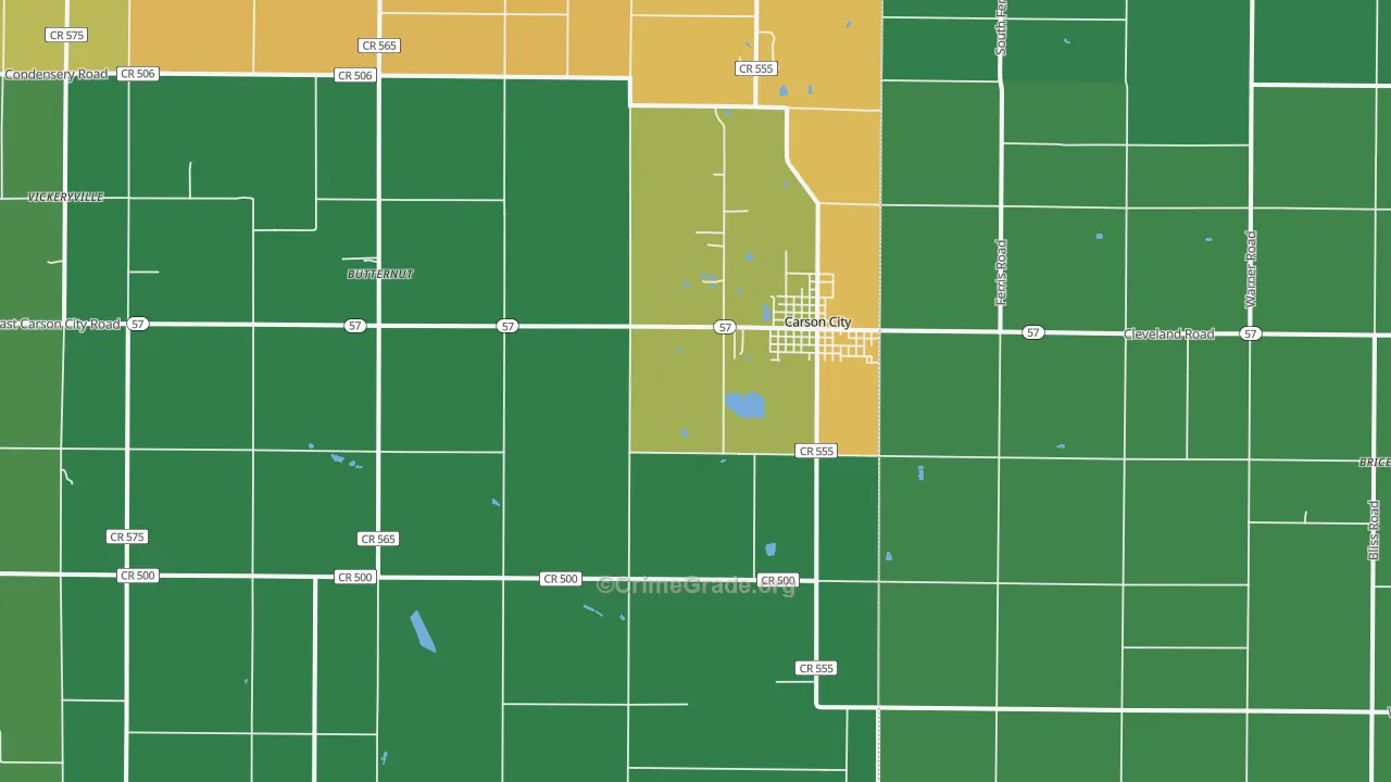 48811, MI Map of Theft Rates