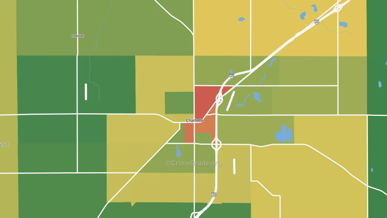 48813, MI Map of Theft Rates