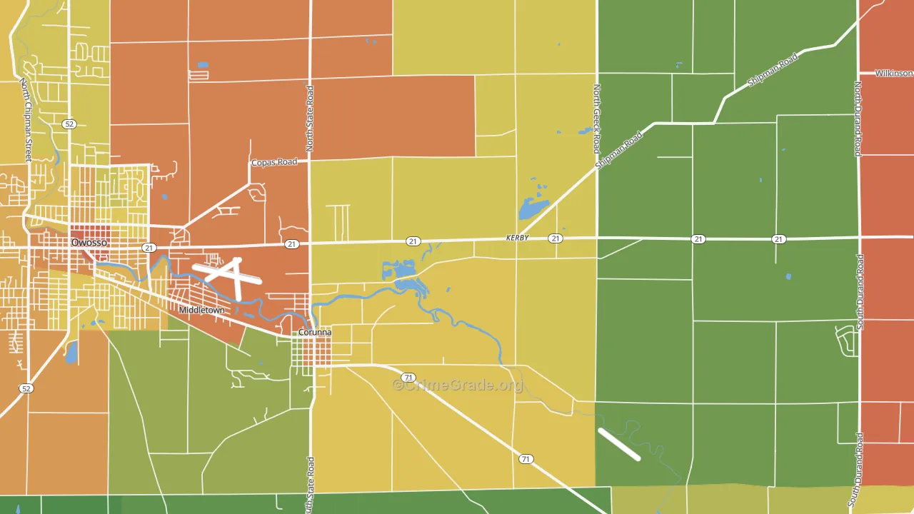 48817, MI Map of Theft Rates