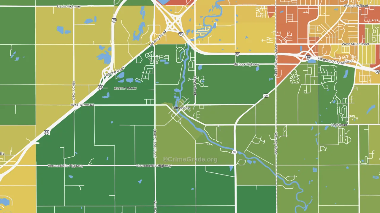 48821, MI Map of Theft Rates