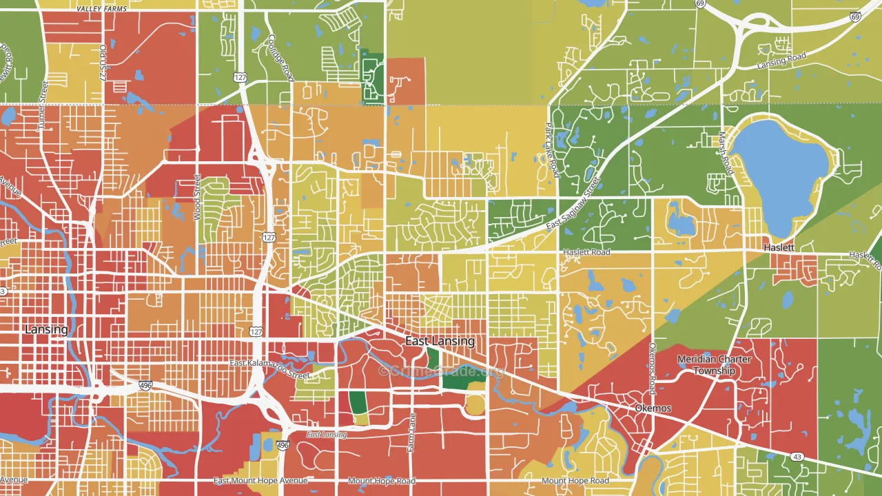 48823, MI Map of Theft Rates