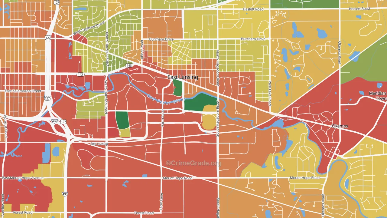 48824, MI Map of Theft Rates