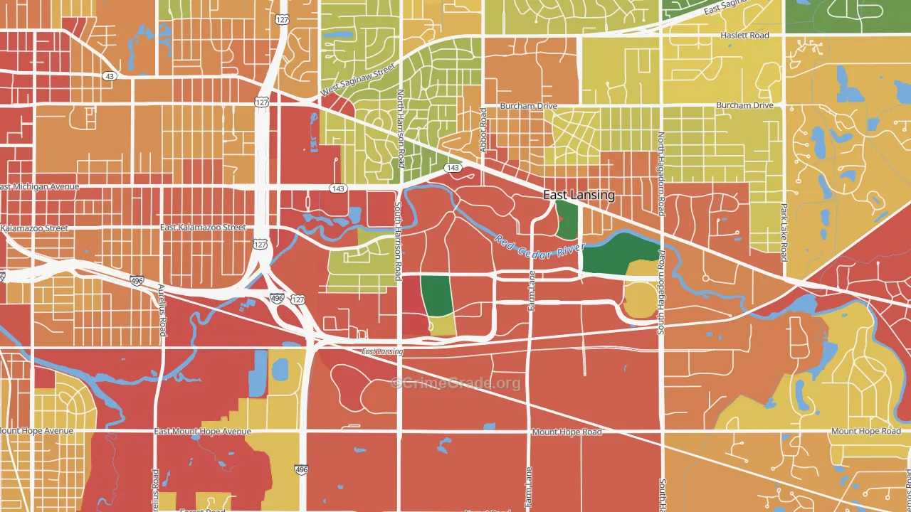 48825, MI Map of Theft Rates