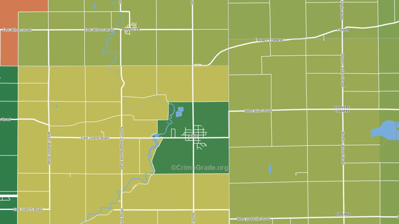 48831, MI Map of Theft Rates