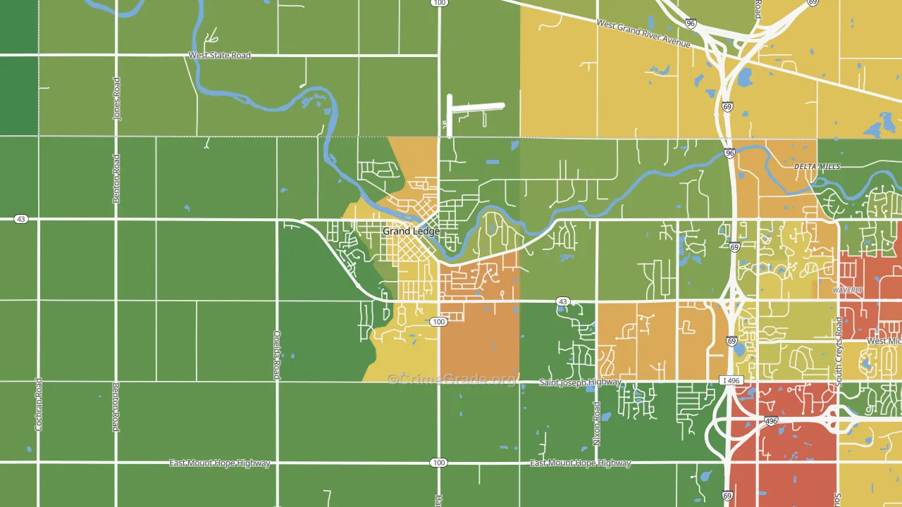 48837, MI Map of Theft Rates