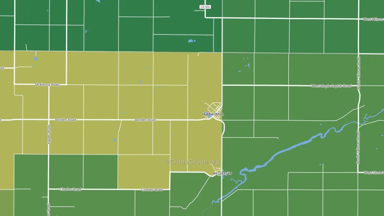 48845, MI Map of Theft Rates