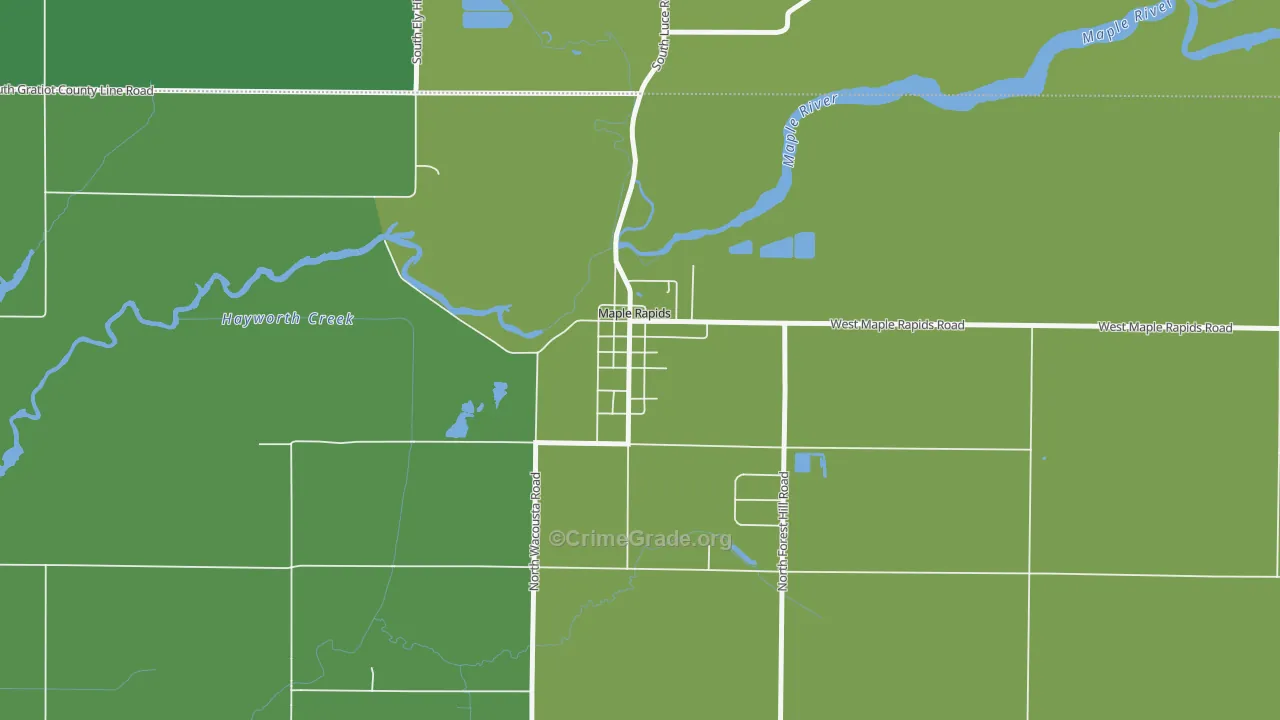 48853, MI Map of Theft Rates