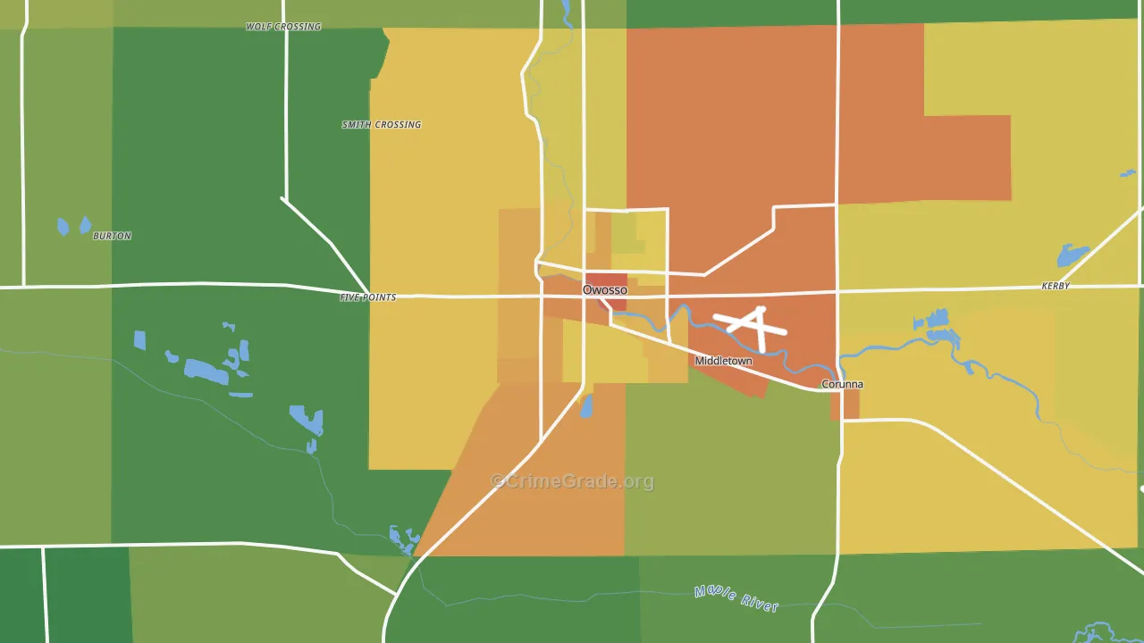 48867, MI Map of Theft Rates