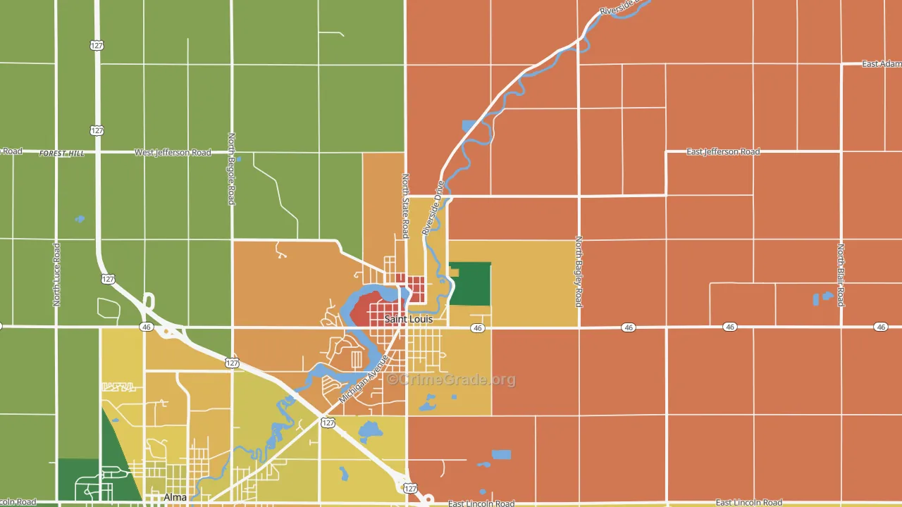48880, MI Map of Theft Rates