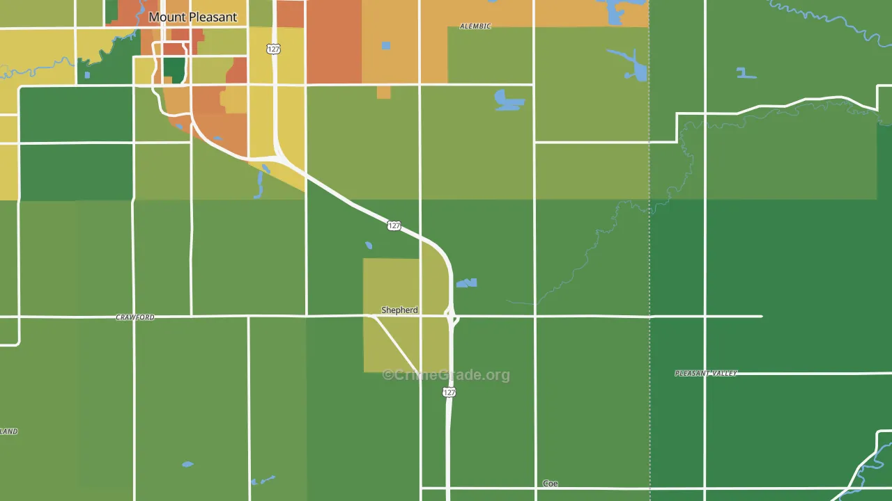 48883, MI Map of Theft Rates