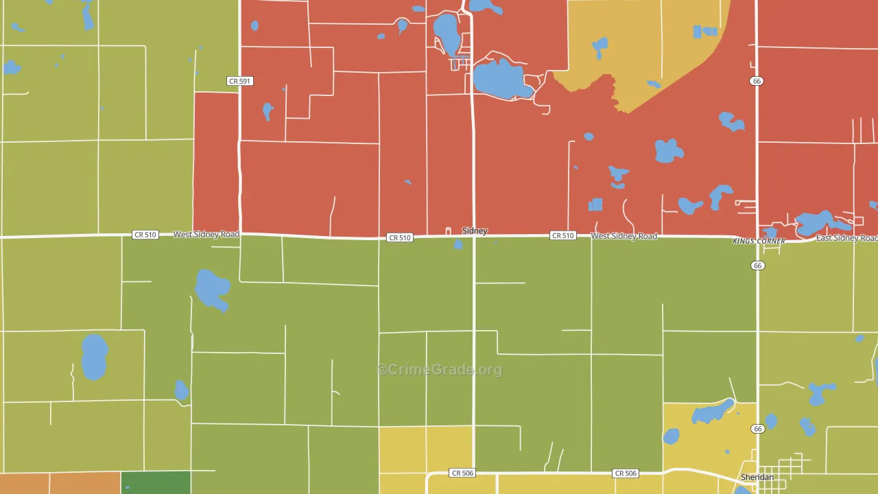 48885, MI Map of Theft Rates