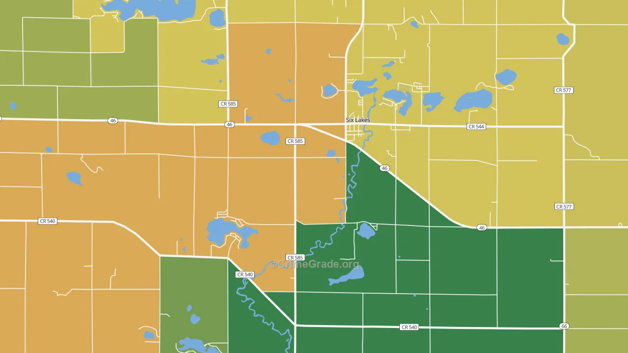 48886, MI Map of Theft Rates