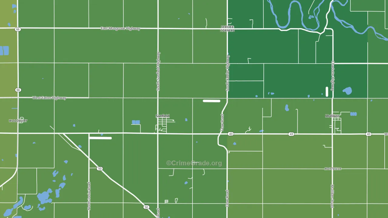 48890, MI Map of Theft Rates