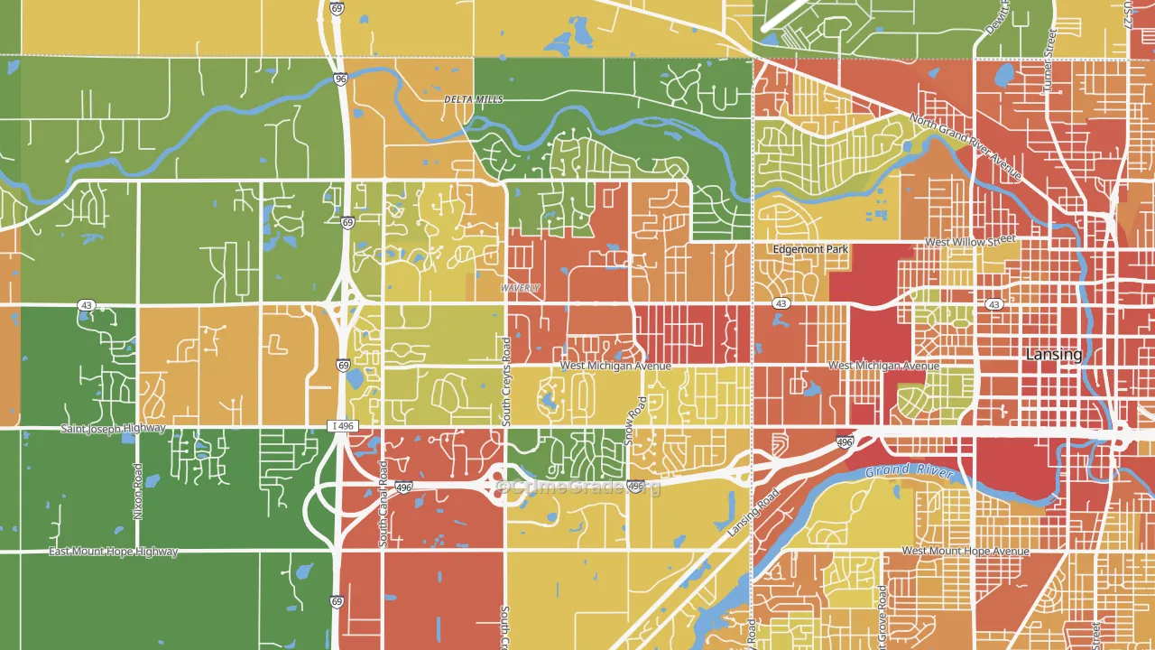 48917, MI Map of Theft Rates