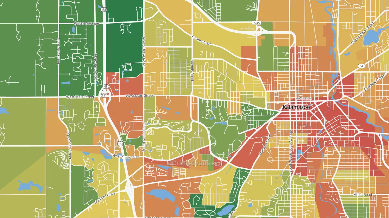 49006, MI Map of Theft Rates