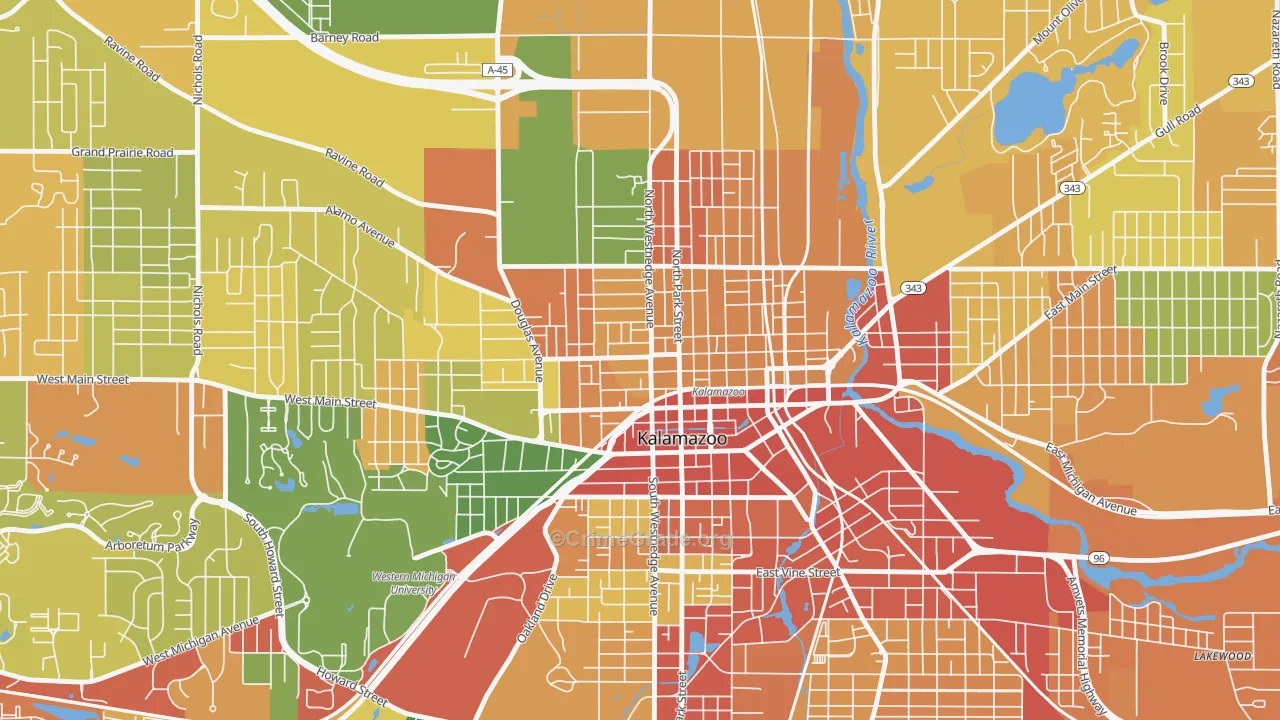 49007, MI Map of Theft Rates