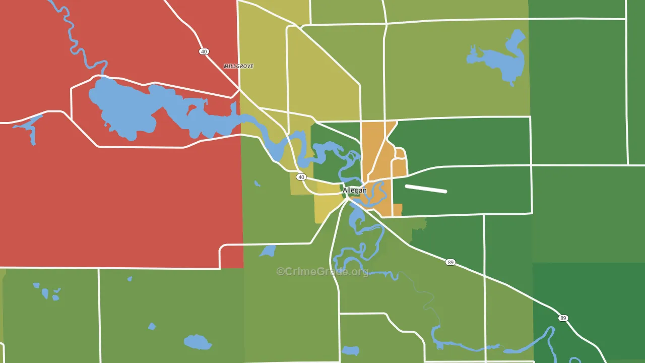 49010, MI Map of Theft Rates