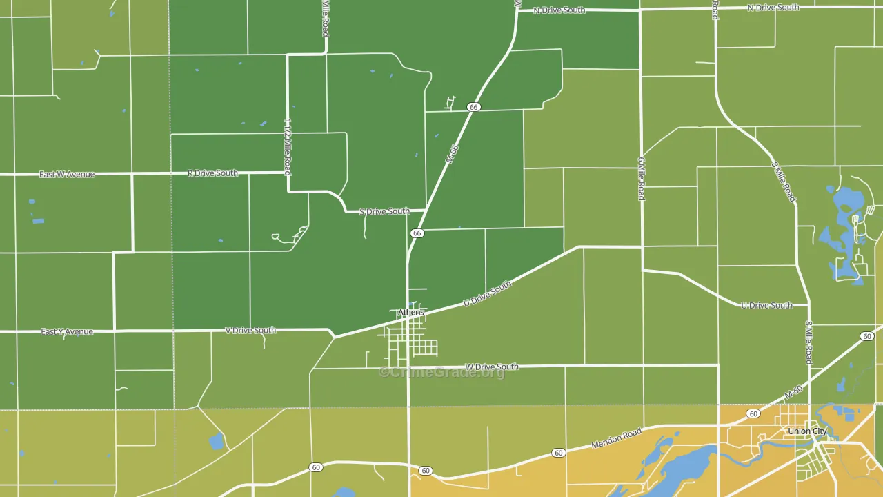 49011, MI Map of Theft Rates