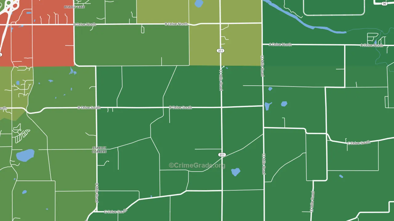 49033, MI Map of Theft Rates