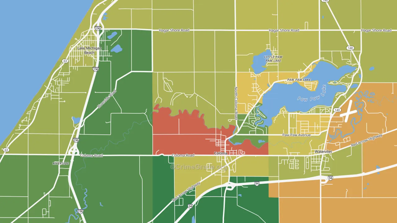49038, MI Map of Theft Rates
