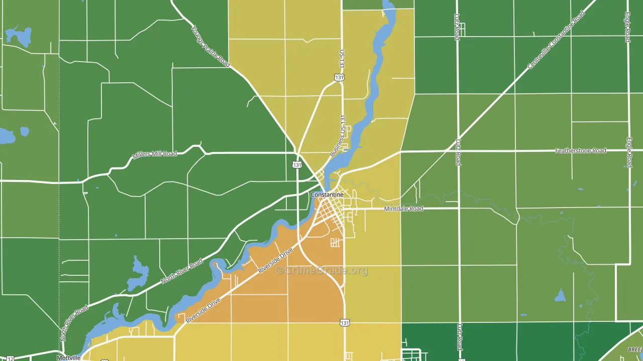 49042, MI Map of Theft Rates